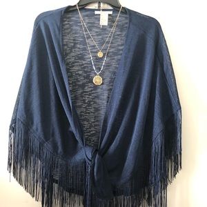 Navy Blue Dress Shaw